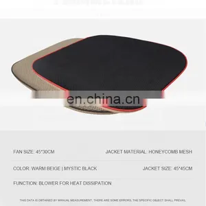 Amazon Hot Sale Vehicle Seat Cooling Mat Blower Black Color Ultra Thin 4 Fans USB Plug Power Supply Car Cooling Mat Protector thumbnail-5