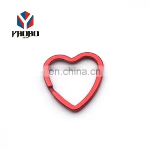 Moderate Price Metal Ring Split Heart Shape Keyring Accessories For Gift Key Chain thumbnail-1