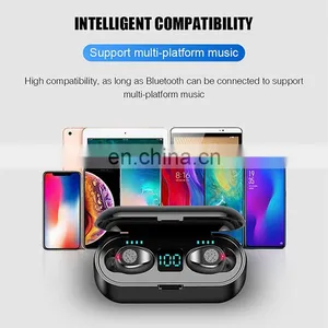 2000mAh Touch F9 9D Stereo BT5.1 True Wireless Headphones Headset Earbuds LCD Waterproof Noise Reduction Wireless Earphone F9 thumbnail-3