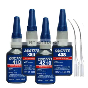 20g Loctiter 410 4210 438 480 380 Black Instant Adhesive High Temperature Resistant Rubber Tire Plastic Super Glue thumbnail-1