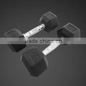 China Wholesale Rubber Hex Dumbbell for Sale thumbnail-5