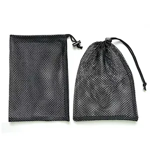 Adjustable Drawstring Mesh Bag Washable Mesh Bag With Button Storage Bag in Various Sizes thumbnail-1