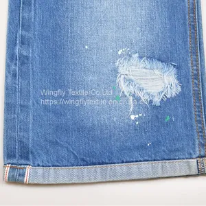 11oz Mens Selvedge Jeans Fabric With High Quality Japanese Raw Selvedge Denim W285522 thumbnail-5