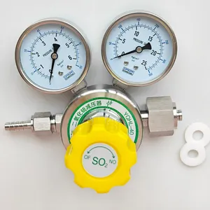 Stainless Steel Adjustable Gas Cylinder Pressure Reducer/Regulator, Sulfur Dioxide Pressure Reducing Valve thumbnail-1