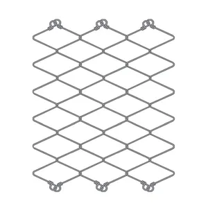 Chain Link High Tensile Steel Wire Rockfall Protection Mesh 65/3 for Slope Stabilization thumbnail-2