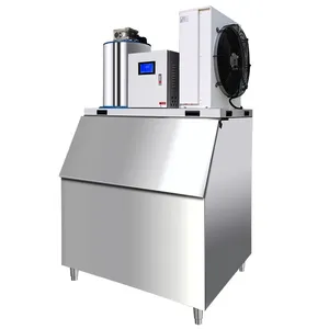 2000 Pound 1t 1000kg Automatic Commercial Kitchen Equipment Flake Ice Machine for Distributor OEM thumbnail-2