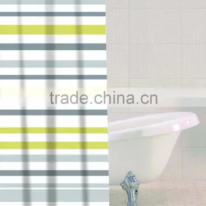 Shower Curtain Gray Stripe Printed, Hot Sale Classic Bathroom Waterproof Curtain thumbnail-2