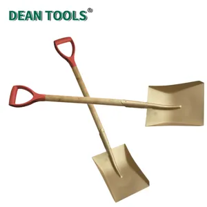 Brass Square Shovel,No Spark Square Shovel With Straight Blade and Comfort D-Grip Handle thumbnail-5