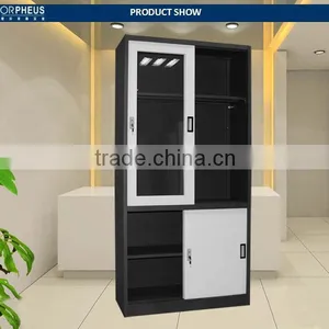 Luoyang Factory Supplier Assembing Steel File Cabinet With Glass Door thumbnail-2