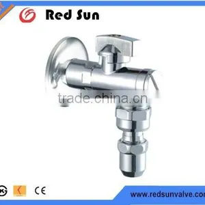 1/2" Polishing Nickelplate Brass Angle Valve for Water thumbnail-1