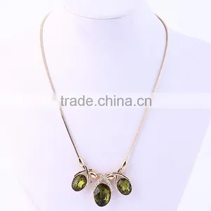 2016 Fashion Long Chain Crystal Pendant Necklace Simple Design Women Jewelry thumbnail-3