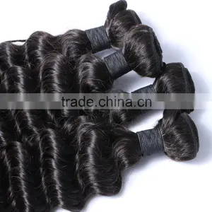 8A Natural Black 100% Virgin Deep Wave Malaysian Hair Bundles Supplier's Choice thumbnail-3