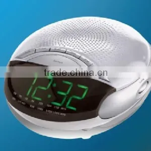 Fancy Silver Green LED Digital AM FM Alarm Clock Radio thumbnail-2
