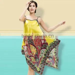Plus Size Women's Sleepwear Nightgown Silk Blend Nightdress thumbnail-1