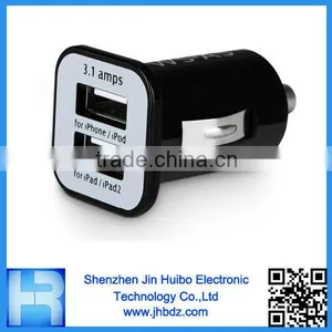 2013 Popular 2000mA Micro Dual USB Car Charger/Vehicle Charger By Jin Huibo thumbnail-1
