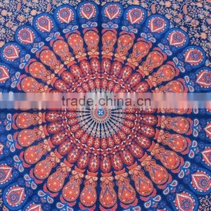 Elephant Sun Moon Turtle Cotton Printed Bed Sheets With Fringes thumbnail-4