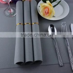 PVC Plastic Table Mat Dinner Placemat Light Grey Placemat Pure Color 45*30cm thumbnail-4