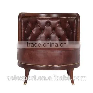 Modern Style Teak Solid Wood Sofa Designs With Leather Set thumbnail-6