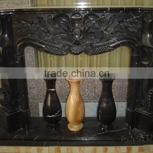 Europe Black Marble Fireplace Mantel Shelf thumbnail-3