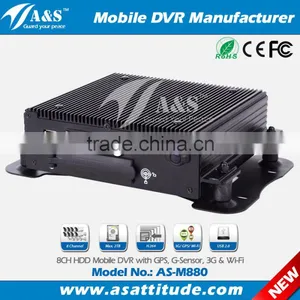 8CH Full D1 Mobile Car Bus DVR With CMS Free Software thumbnail-1