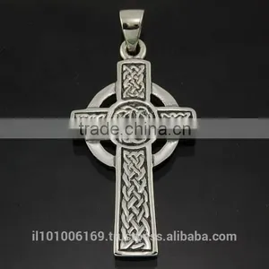 Medium Celtic Cross Silver Pendant, Pn145 thumbnail-2