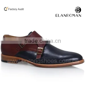 Wholesale Brand Names Mens Genuine Leather Shoes Double Monk Strap thumbnail-1