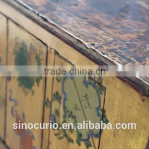 Asian Antique Vintage Hand Painted Mongolia Cabinet thumbnail-4