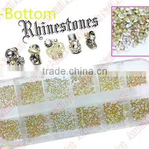 2.5mm V-BOTTOM Rhinestone Studs-for Nail Art, Wholesale thumbnail-1