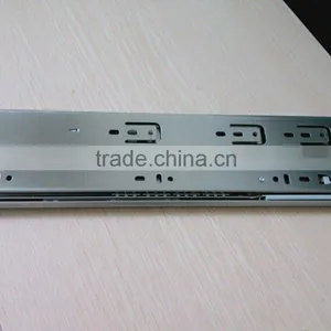 45mm Three Section Device High Quality Ball Bearing Slides With Damper Slide Solf-closing Drawer Slide thumbnail-1