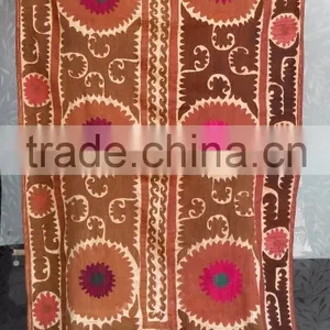 Multicolor Hand Embroidered Authentic Uzbekistan Suzani Bed Covers Suzani Throws thumbnail-1