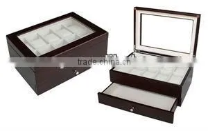 Walnut Wooden Tea Box With a Drawer thumbnail-1