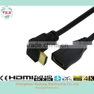 Low Price HDMI 19pin Male to Female Cable With Gold Connector Support 3D and 4K thumbnail-4