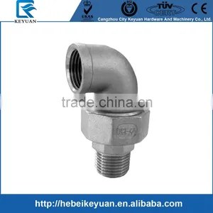 1/2" BS21 Thread Male Female Cone Seat Elbow Union Ss316 in 150lbs Pressure thumbnail-1