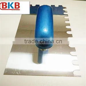 Notched Stainless Steel Plastering Trowel With Wooden Handle thumbnail-4