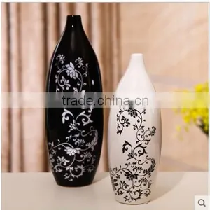 2 Pieces per Set Hand Painted Glazed Ceramic Vase Made in China Factory thumbnail-2