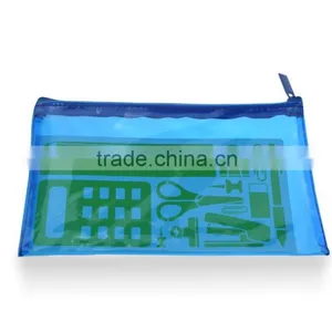 Customized Logo Printed Zip Top Slide Zipper PVC Bag for Pencil thumbnail-3