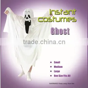 Hot Sale Midnight White Ghost Simple Vampire Fancy Instant Costume thumbnail-1