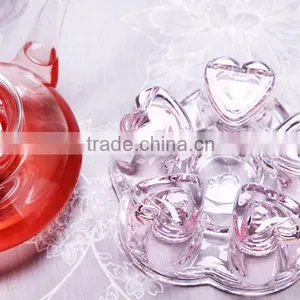 Super Heart Shape Tea Warmer Special Design Glass Teaware Gongfu Teaset thumbnail-3