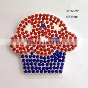 Hot Selling Factory Price Rhinestone Button in Stock (btn-5596) thumbnail-1