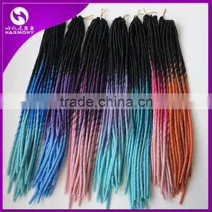 HARMONY NEW ARRIVE 20" 95g Synthetic Soft Dreadlocks Braids in Ombre Color Pre Crochect Ombre Faux Locs Braid Hair Extensions thumbnail-1