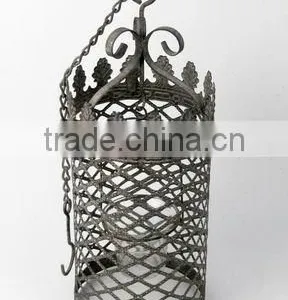 100235MC- Hanging Metal Candle Lantern thumbnail-1