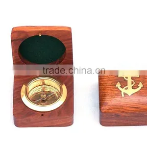 Beautiful Hampton Nautical Rosewood Desk Compass-Desk Compass With Rosewood Box 13425 thumbnail-1
