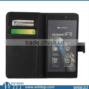 High Grade Folio Style PU Leather Flip Back Cover Wallet Case for Huawei P8 thumbnail-1