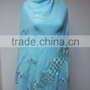 SCF-0416 High Popular Hot Fashion Ladies Scarf With Fancy Design Good Quality for African Women Wedding Party Decoration thumbnail-1