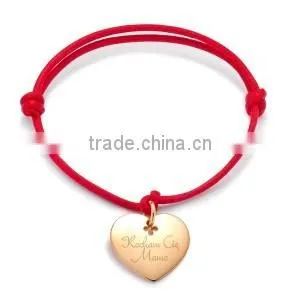 Factory DIY Jewelry Custom Logo Charm Red Rope Bracelet Quality Choice thumbnail-1