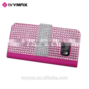 IVYMAX 2016 Lady Style Diamond Bling Leather Wallet Case for Samsung Galaxy S7/G930 thumbnail-6