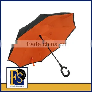 Inside Out Inverted Upside Down Double Layers Windproof Umbrella thumbnail-1