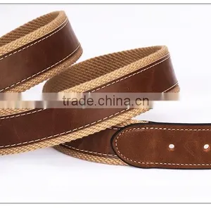 Custom Belt Cowhide Leather Belt Canvas Belt thumbnail-5