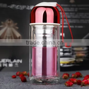 Chinese Suppliers High Quality Double Wall Glass Water Bottle for Sale thumbnail-6