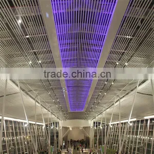 Used In Brasilia International Airport Commercial Suspended Ceiling Aluminum Round Pipe Ceiling thumbnail-1